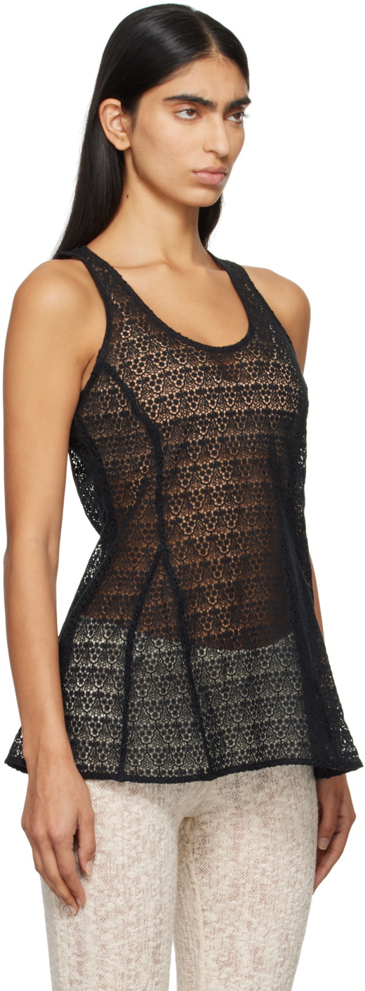BITE Black Tailored Lace Tank Top