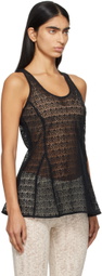 BITE Black Tailored Lace Tank Top