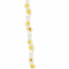 Anni Lu Women's Daisy Flower Necklace in White 