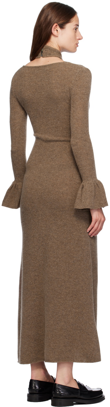 brown knitted maxi dress Azula Rib Knit Maxi Dress – Retrofete main image 1