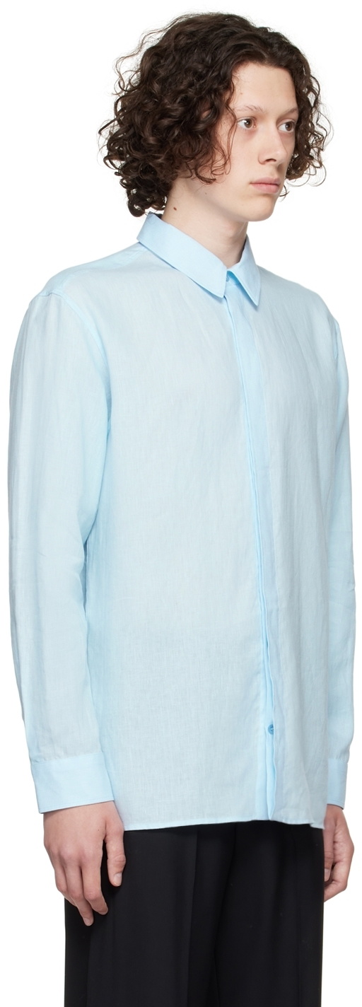 Gabriela Hearst Blue Nicolas Shirt Gabriela Hearst