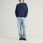 NN07 Men's Jim Relaxed Crew Neck Jumper in Blue Ignition