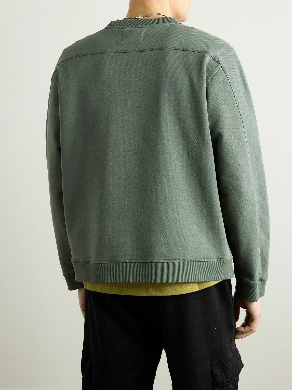 Folk - Prism Garment-Dyed Cotton-Jersey Sweatshirt - Green