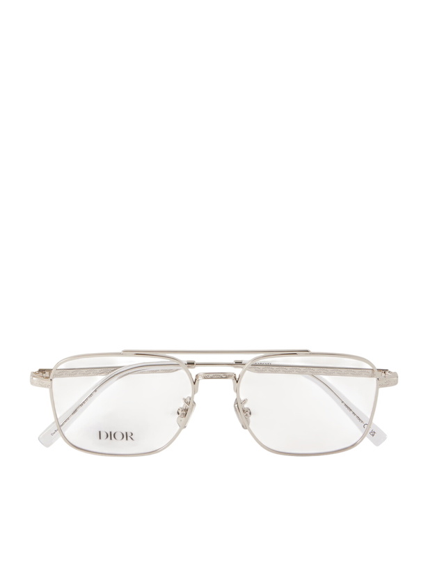 Photo: Dior Eyewear - DiorBotanica0 N1U Aviator-Style Silver-Tone Glasses