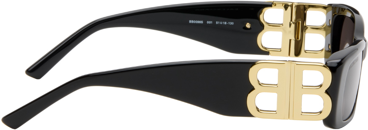 Balenciaga Black Dynasty Rectangle Sunglasses