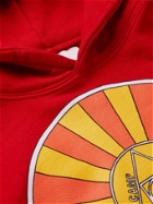 CAMP HIGH - Sunshine Printed Cotton-Jersey Hoodie - Red