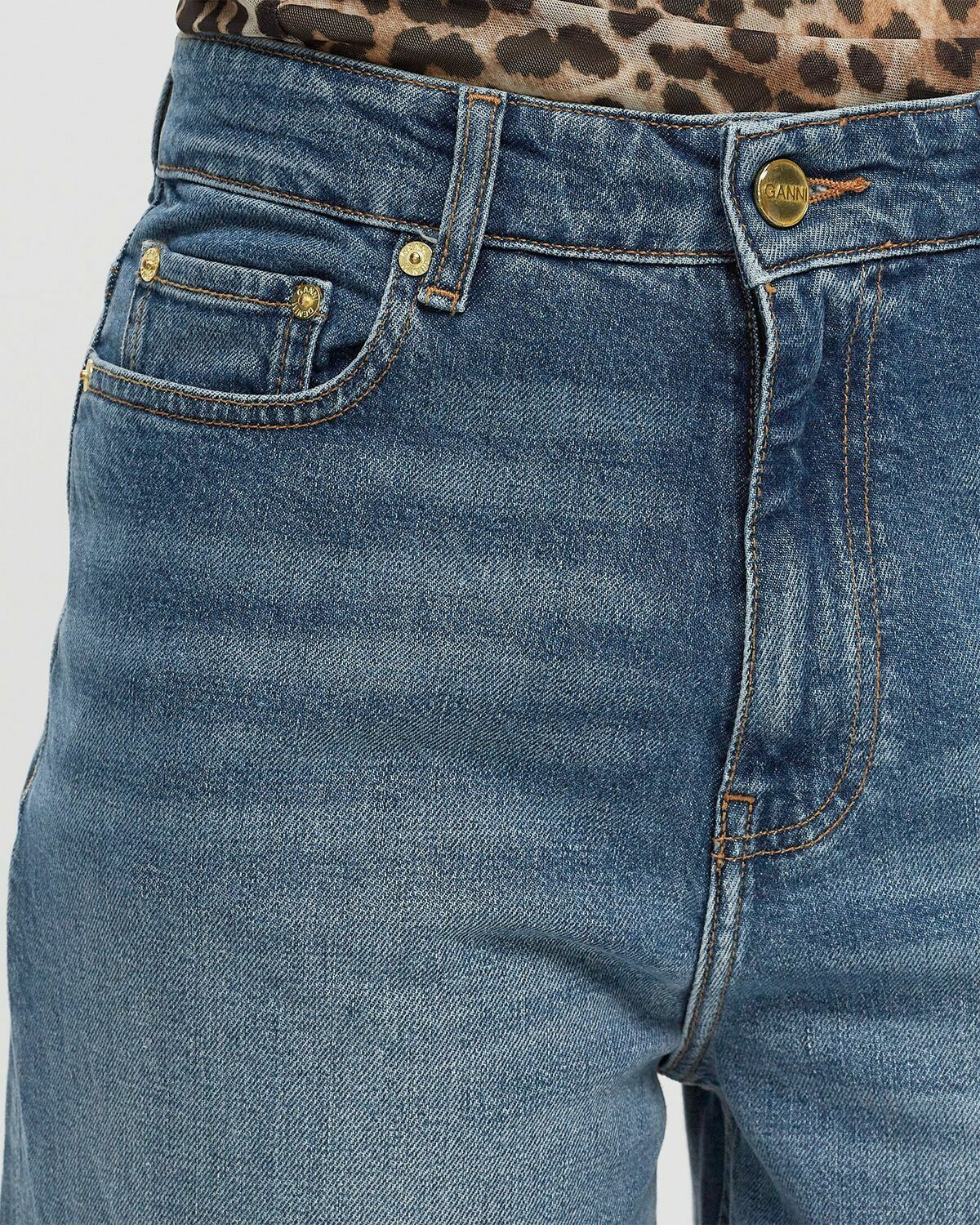 Ganni Stretch Denim Andi Blue Jeans GANNI