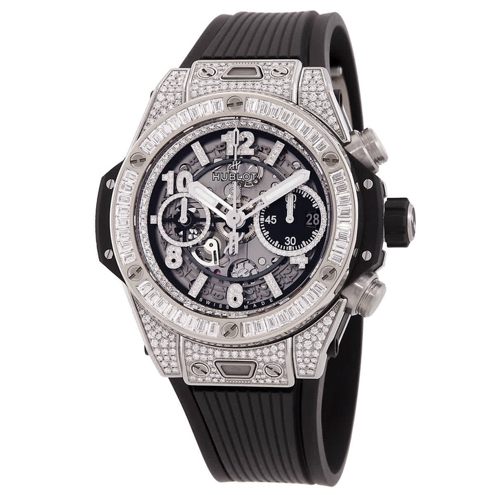 Photo: Hublot Big Bang Unico Titanium Jewellery Chronograph Automatic Diamond Grey Dial Mens Watch 441.NX.1171.RX.0904