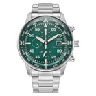 Citizen Eco-Drive Chronograph Green Dial Mens Watch CA0699-59X