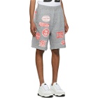 Dsquared2 Grey Relaxed Fit Printed Shorts