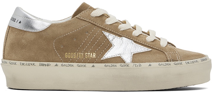 Photo: Golden Goose Brown Hi Star Classic Sneakers