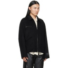 MM6 Maison Margiela Black Double-Faced Wool Zip Jacket