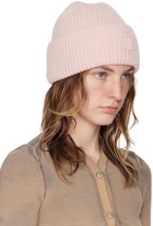 Acne Studios Pink Small Logo Beanie