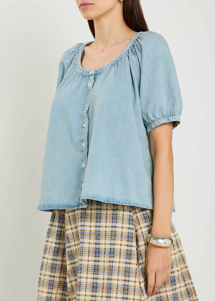 Frame The Resort Denim Shirt Light Blue