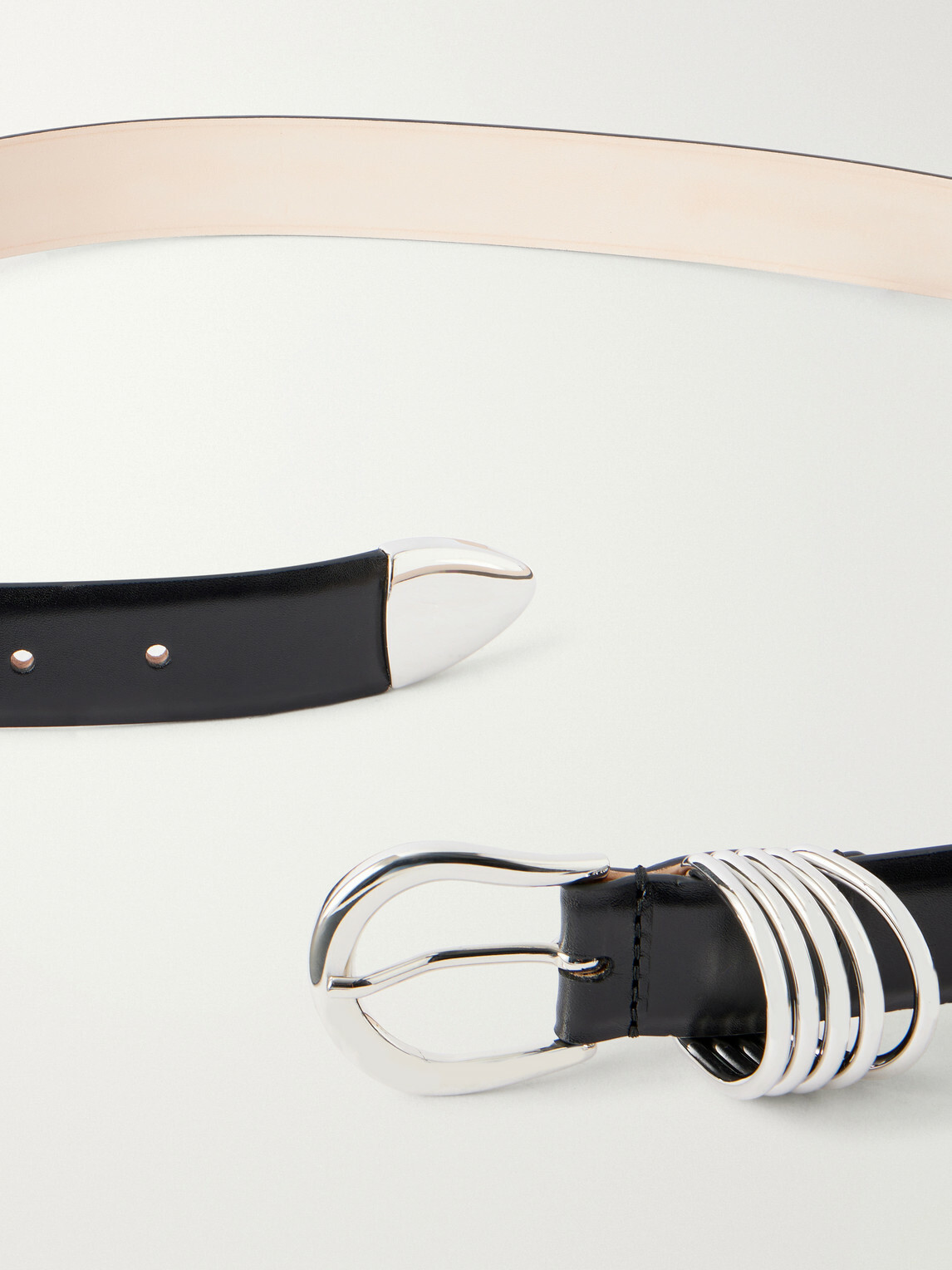 Déhanche - Hollyhock 3cm Leather Belt - Black