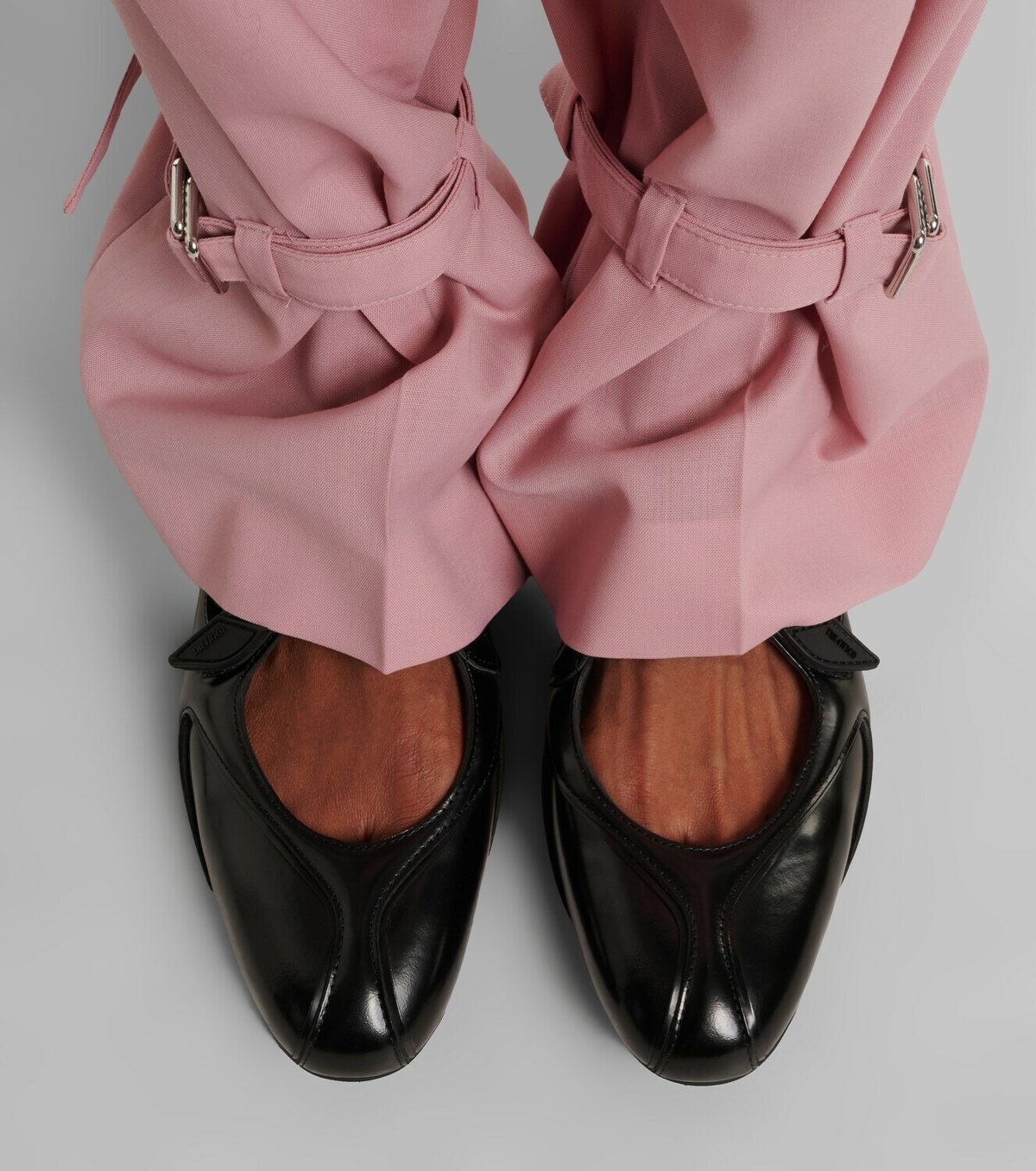 The Attico Floor 01 patent leather ballet flats