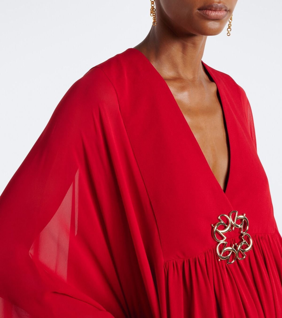 Elie Saab Embellished silk chiffon kaftan