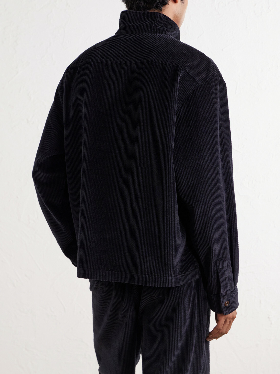 Aimé Leon Dore - Cotton-Corduroy Zip-Up Sweatshirt - Black