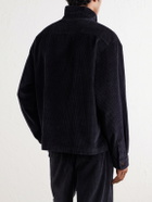 Aimé Leon Dore - Cotton-Corduroy Zip-Up Sweatshirt - Black