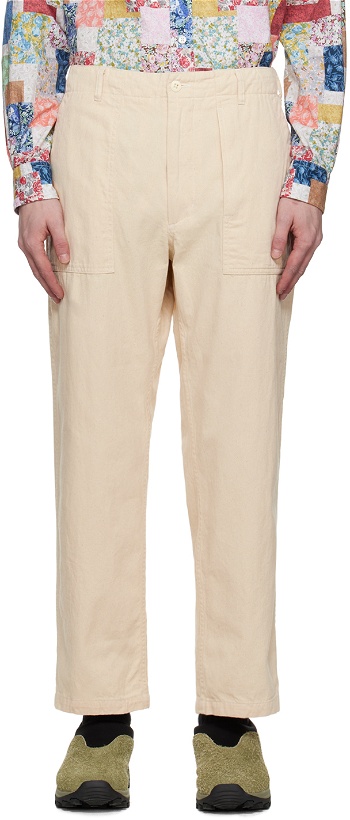 Photo: Engineered Garments Off-White Fatigue Trousers