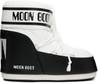 Moon Boot White & Black Icon Low Nylon Boots