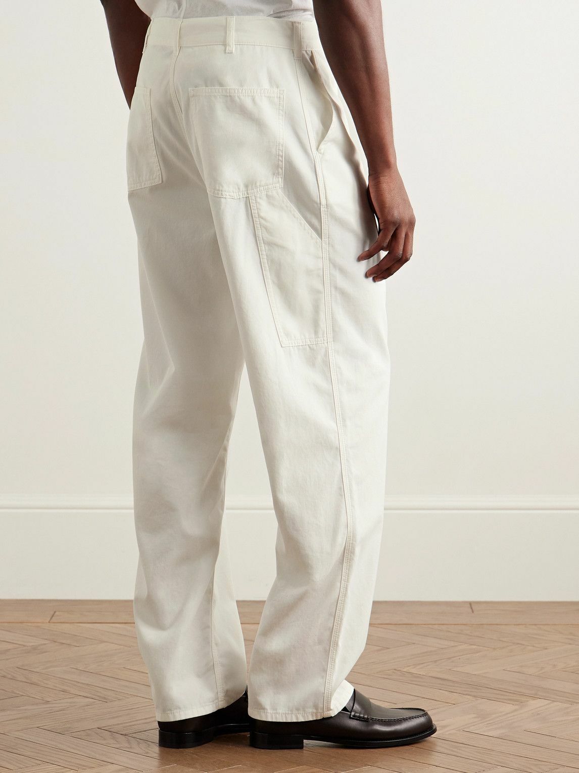 The Row - Sankuro Straight-Leg Cotton and Cashmere-Blend Gabardine Trousers - White