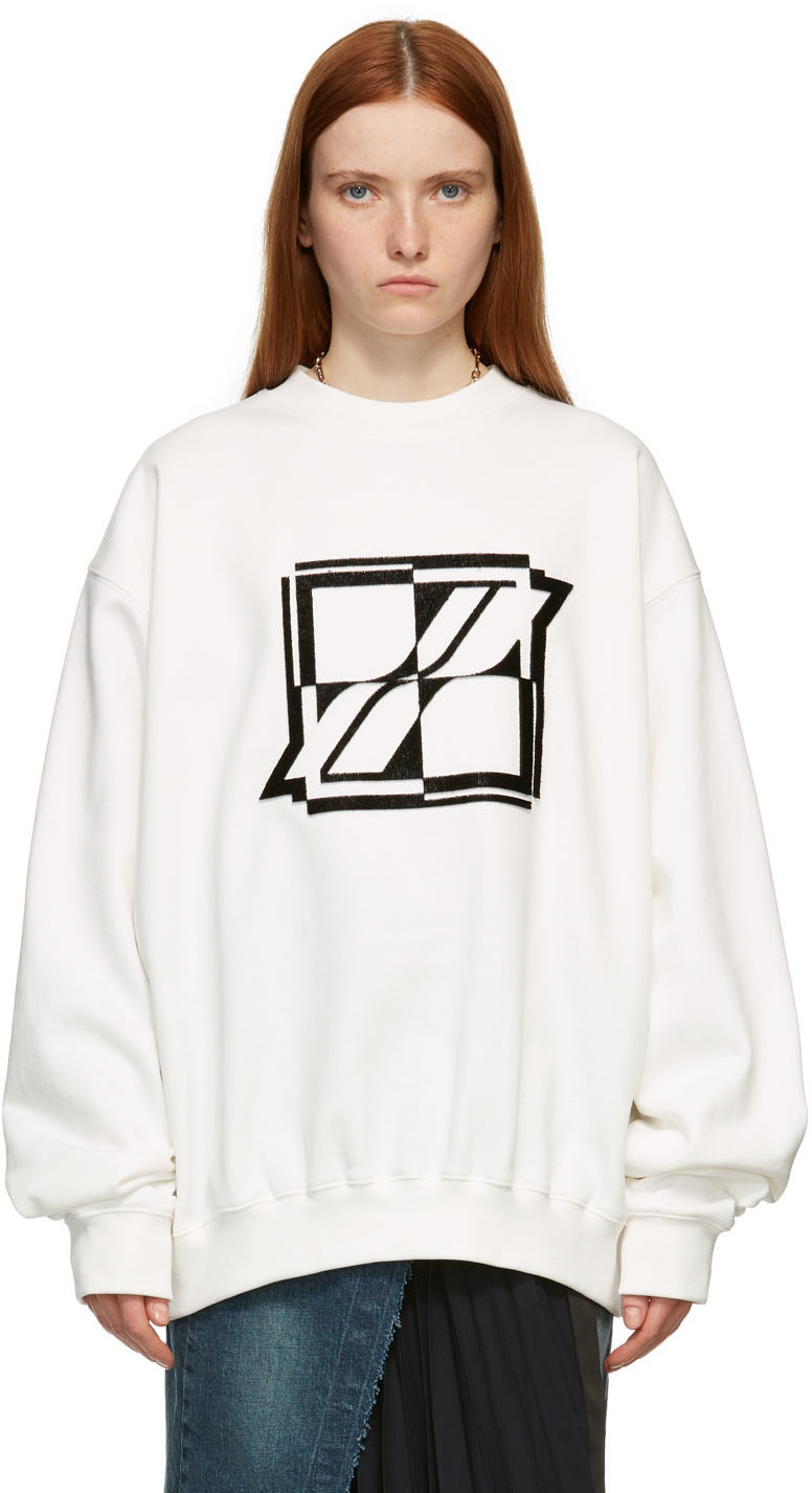 We11done Off-White New Logo Sweatshirt
