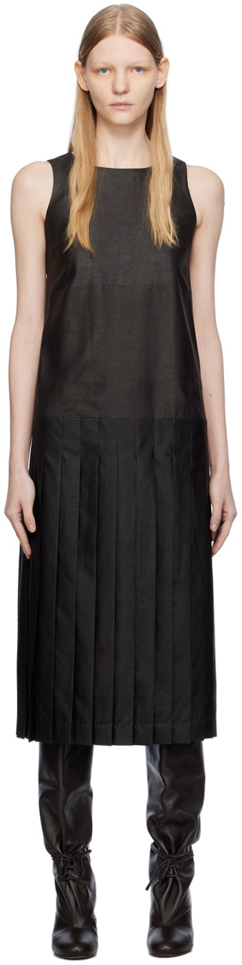 UMBER POSTPAST Brown Mud-Dyed Midi Dress