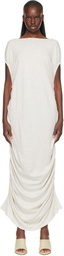 Lauren Manoogian Off-White Drape Maxi Dress
