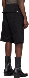 Omar Afridi Black Flap Shorts