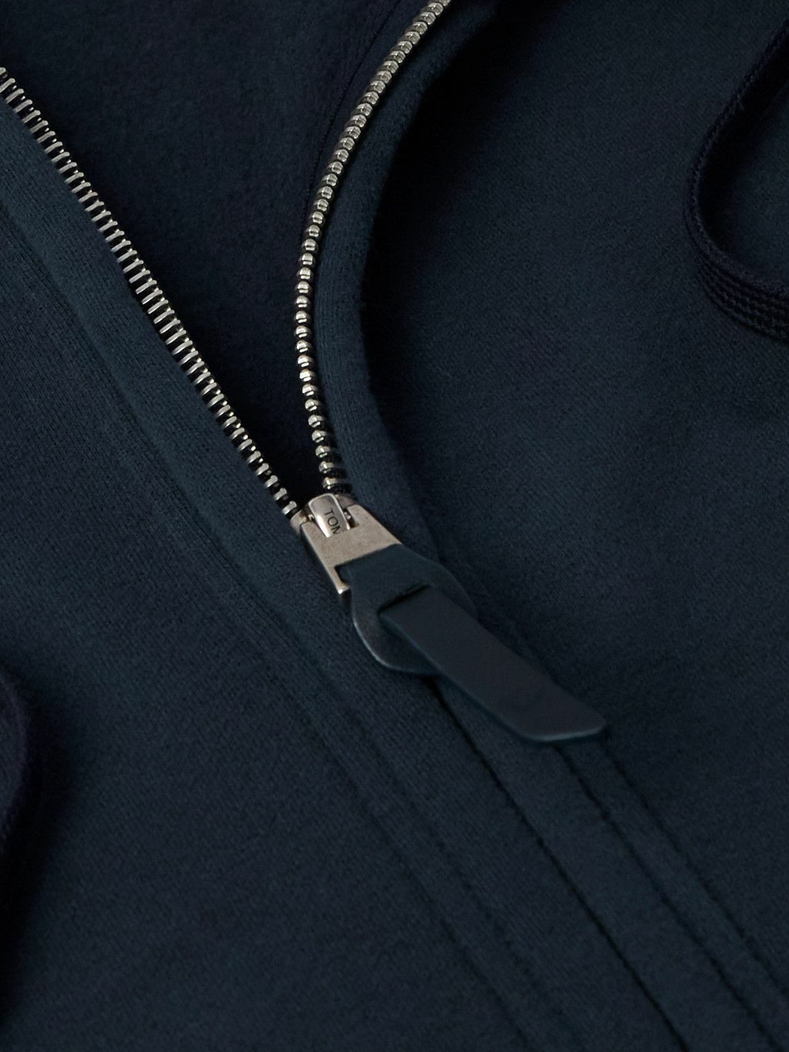 TOM FORD - Slim-Fit Cotton-Blend Jersey Zip-Up Hoodie - Blue