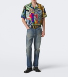 Versace Medusa silk twill bowling shirt