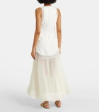 Simkhai Zakaria mesh-trimmed maxi dress