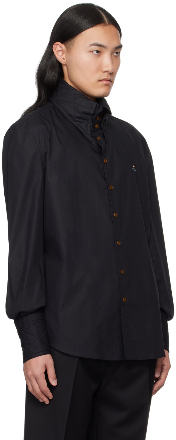 Vivienne Westwood 長袖ブラウス ブラック Vivienne Westwood Black Big Collar Shirt Vivienne Westwood