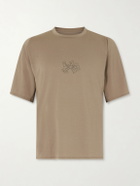 Portal - Lateral Peak Logo-Print Recycled-Jersey T-Shirt - Brown