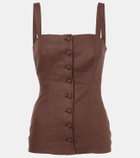 Faithfull Corbiere linen vest
