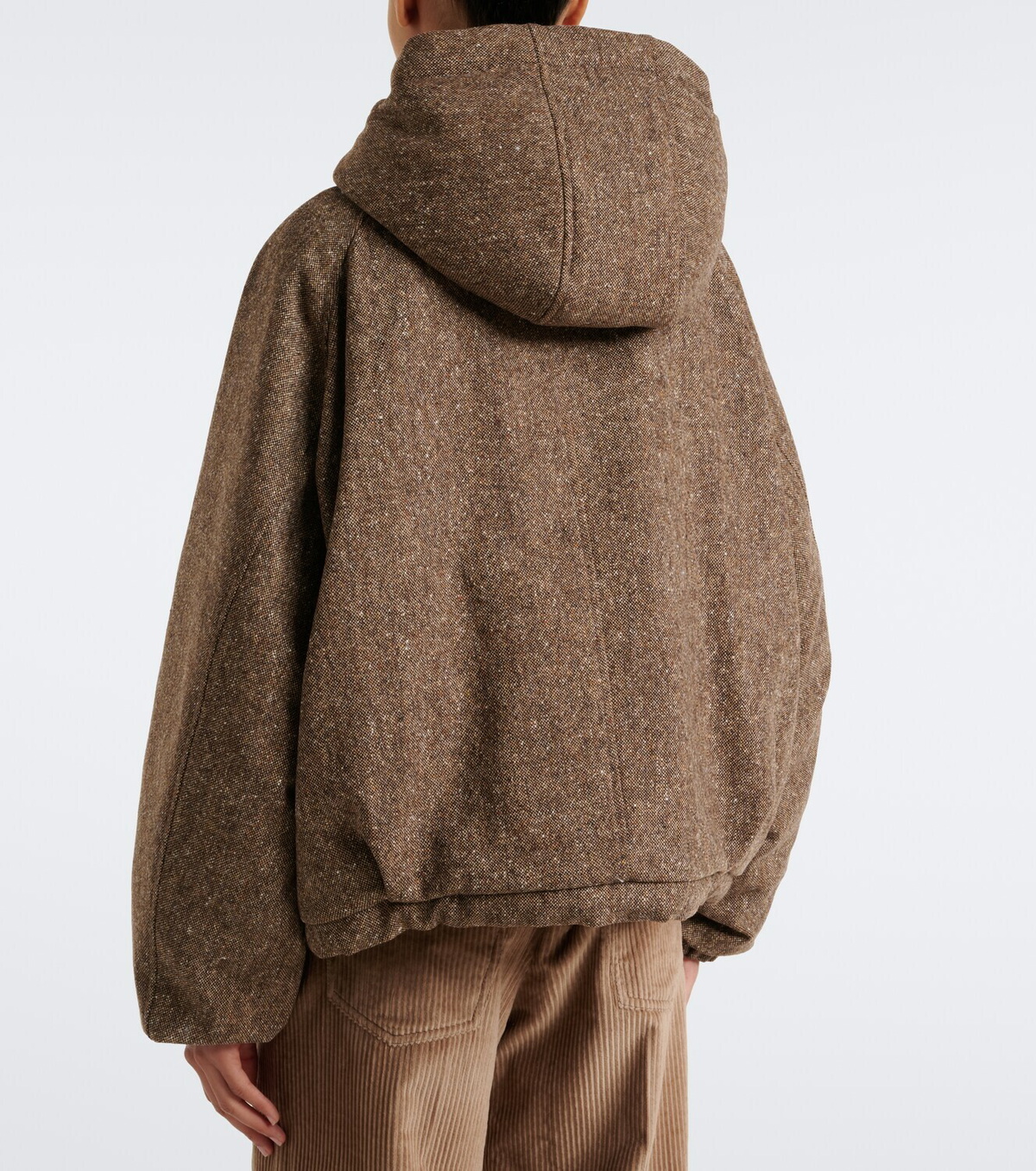 Brunello Cucinelli Hooded wool-blend down jacket