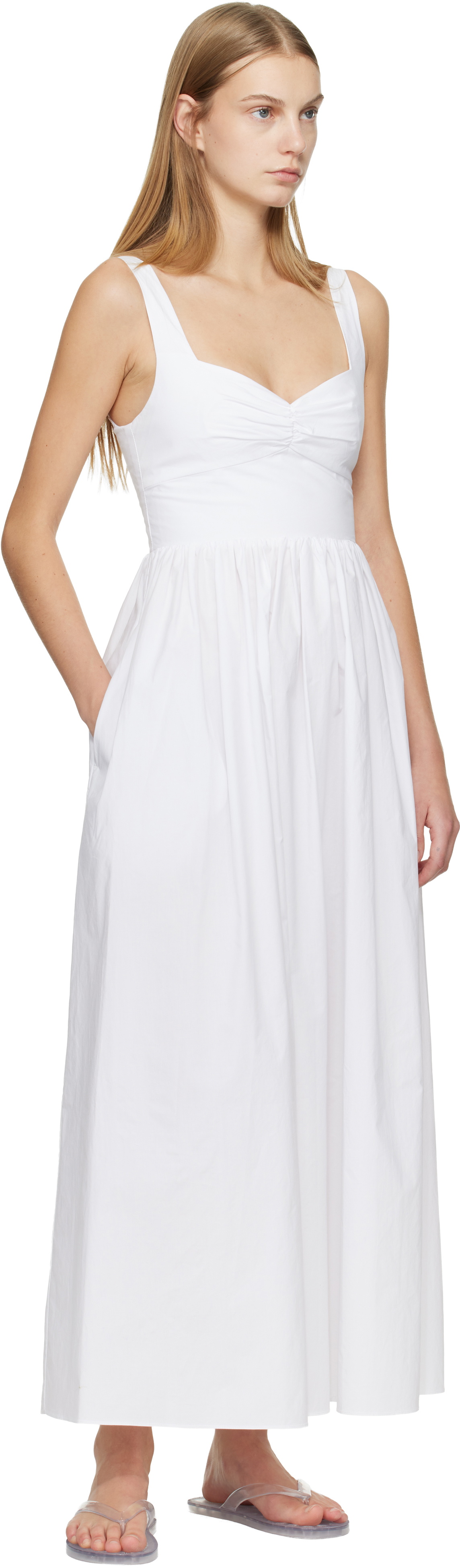 Matteau White Bralette Midi Dress