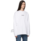 Vetements White Logo Long Sleeve T-Shirt