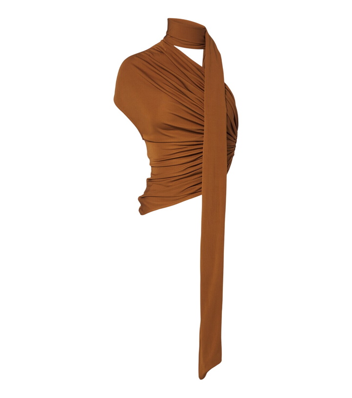 Photo: Christopher Esber Vienna draped scarf-detail jersey top