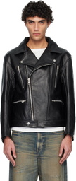 Neighborhood Black Leather Riders Jacket
