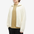 66° North Men's Vonarstraeti Zip Cardigan in Off White