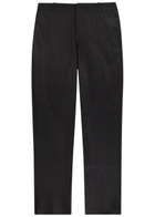 Sunspel Tapered-leg Wool and Cashmere-blend Trousers Charcoal