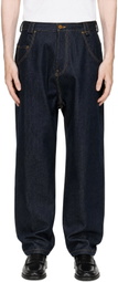 WILLY CHAVARRIA Navy 'True Bad Boy' Denim Jeans