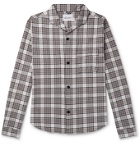 Albam - Miles Camp-Collar Checked Cotton-Flannel Shirt - Gray