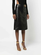 BALLY - Leather Midi Skirt