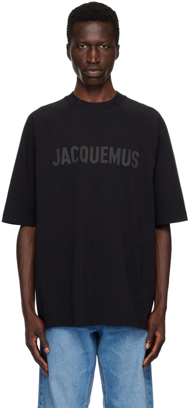 Photo: JACQUEMUS Black Les Classiques 'Le t-shirt Typo' T-Shirt
