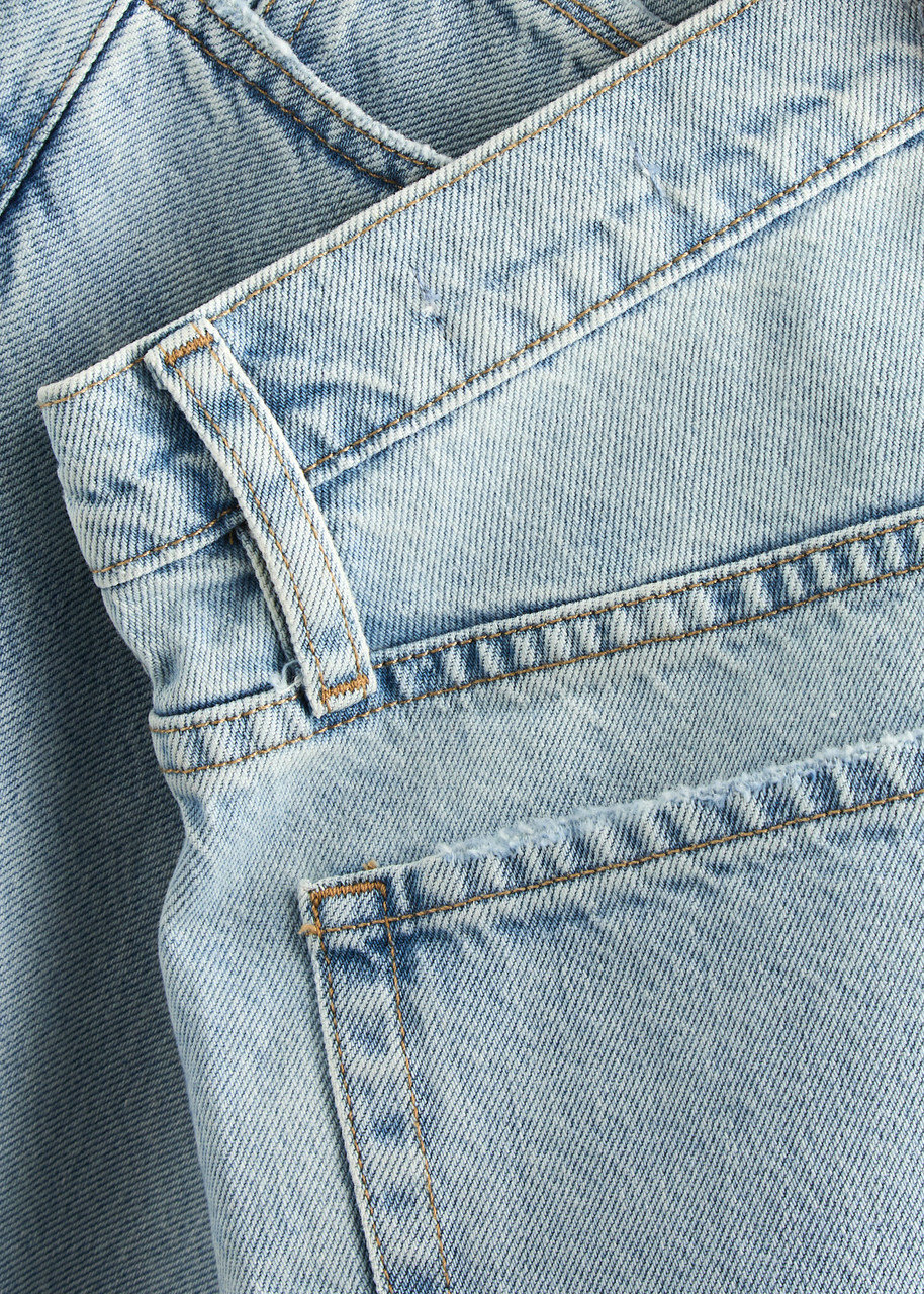 Frame Le Low Baggy Wide-leg Jeans Blue