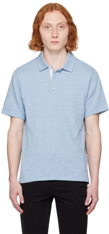 Photo: rag & bone Blue Classic Flame Polo