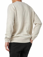 MC2 Saint Barth Man Crewneck Donegal Sweater With St. Moritz Polo Print